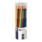 Cup containing 50 pencils HB - rainbow colours