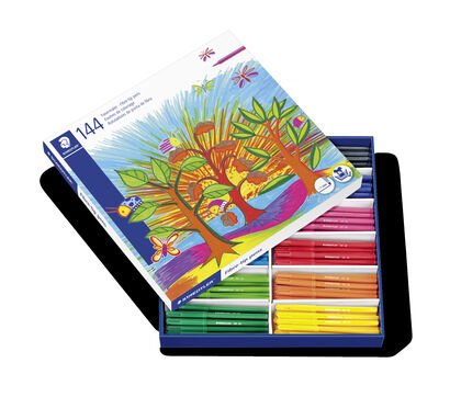 Class pack containing 144 fibre-tip pens in 12 assorted colours