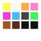 Materialpackung "Neon Colours" im Kartonetui mit 12 Halbblöcken (sortierte Farben), Gebrauchsanleitung