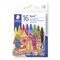 Cardboard box containing 16 wax crayons in assorted colours