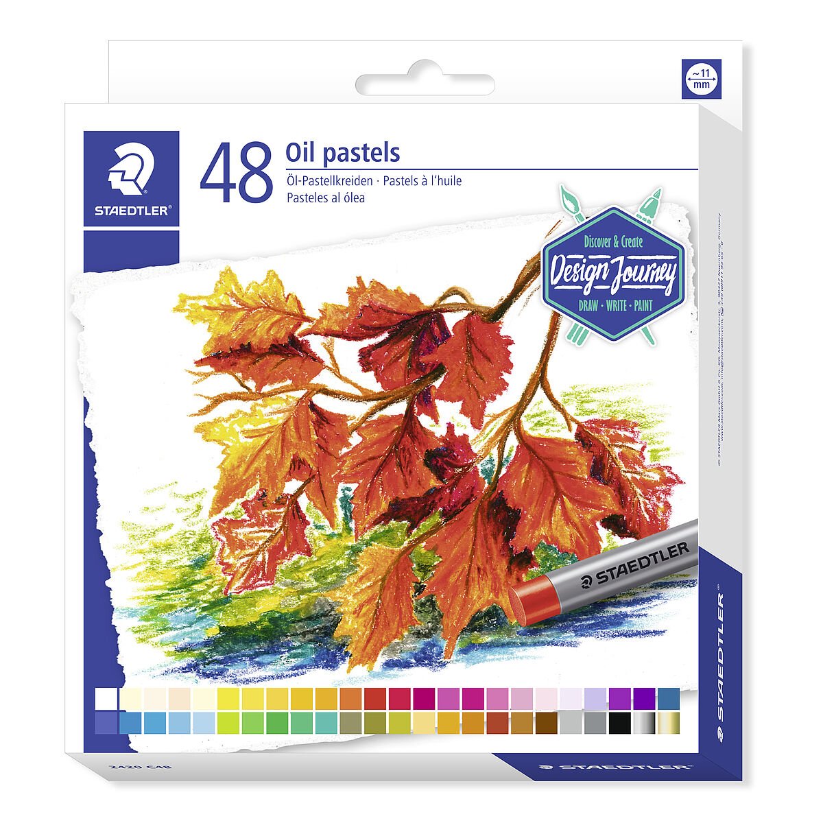 Chalk Pastels & Oil Pastels 48-Count Set