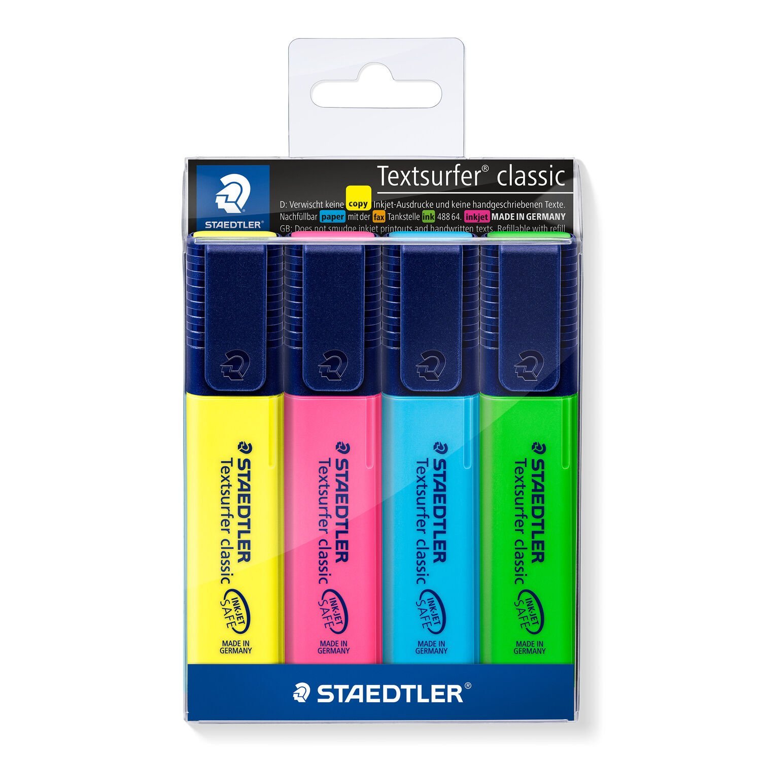 Wallet containing 4 Textsurfer classic in assorted colours