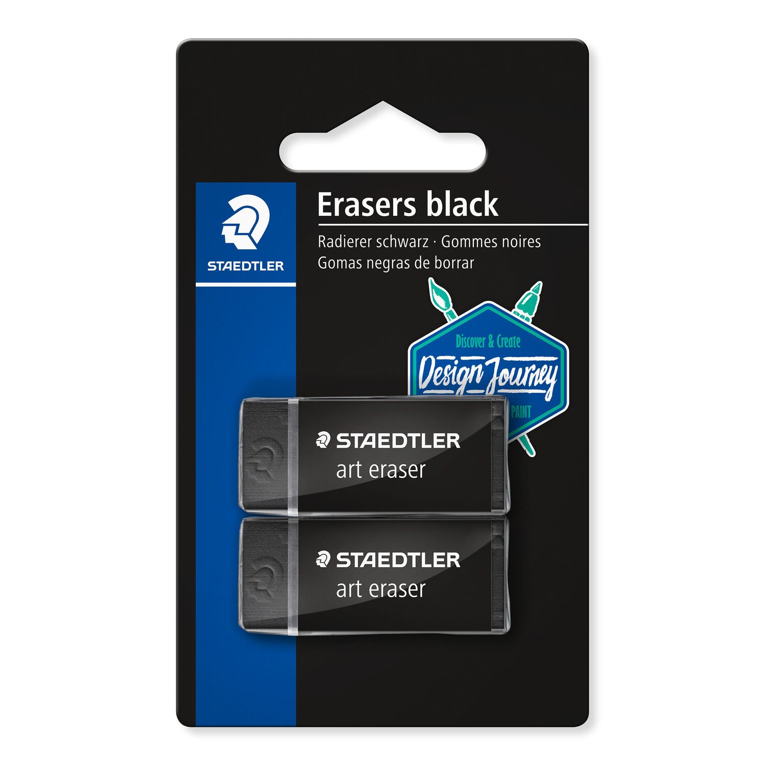 STAEDTLER 526 B209 Rasoplas Large BLACK EDITION Eraser Set of 3-latex Free 