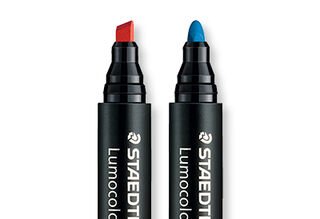 Staedtler Quick-drying Fine Point Permanent Markers - Fine Marker Point -  0.6 mm Marker Point Size - Red, Blue, Green, Black - Black Polypropylene