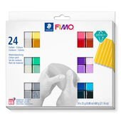 Colour Pack Fimo effect in astuccio con 24 mezzi panetti (colori assortiti), istruzioni