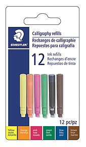 Blistercard containing 12 cartridges (2 x 6 colours)