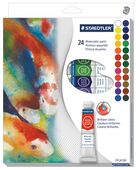 STAEDTLER® 8880 Cardboard box containing 24 watercolor paints in assorted colours