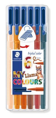STAEDTLER box con 6 triplus color en colores surtidos, Llama