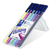 STAEDTLER box containing 6 triplus color in assorted colours, Galaxy