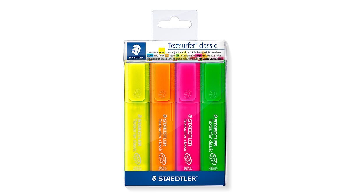 STAEDTLER Textsurfer Classic 364 - Resaltador (4 unidades)