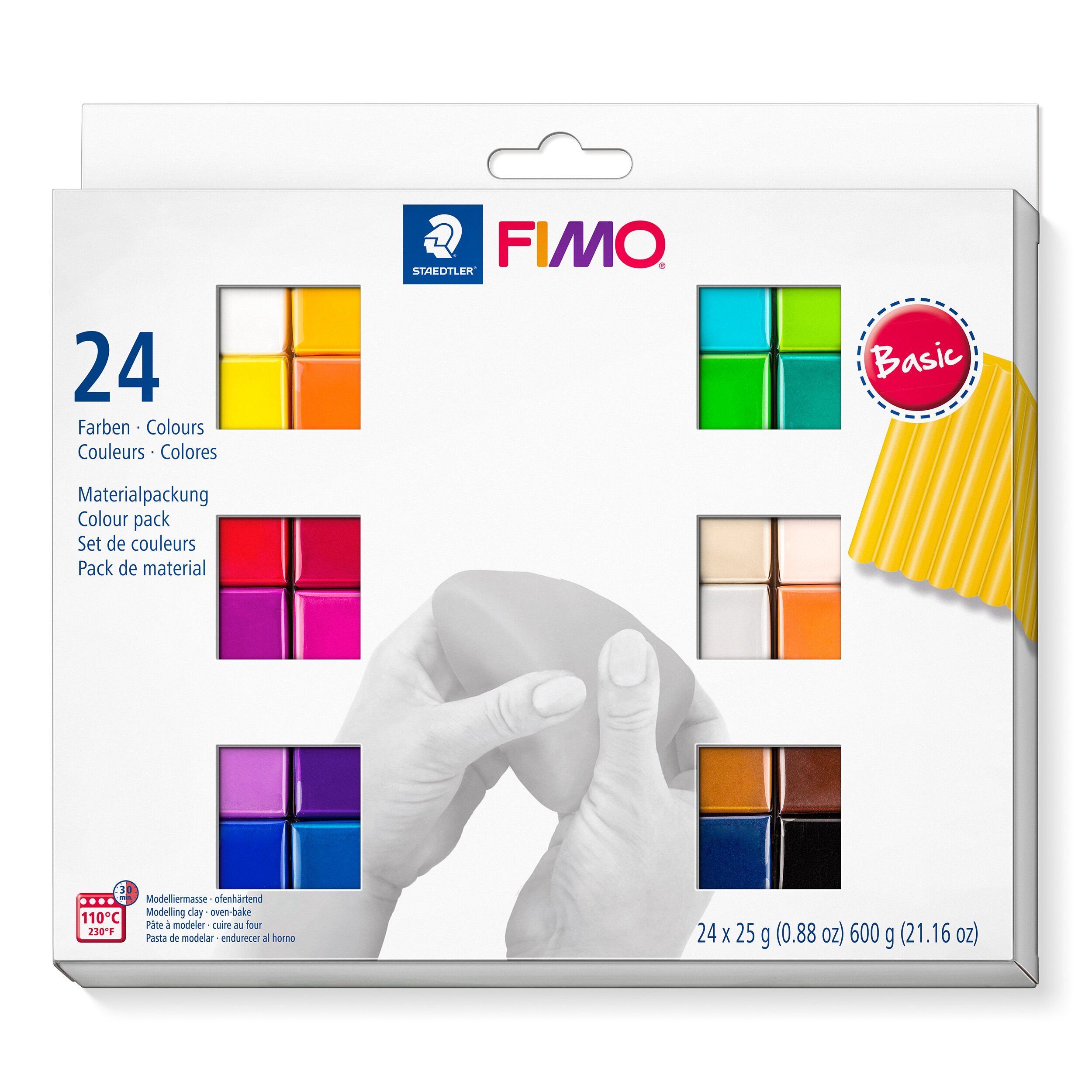 FIMO Staedtler 8013 C12-1 FIMO Effect Half Blocks Pack of 12 4007817053461 Assorted Colours 