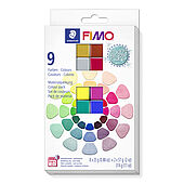 Materialpackung "Mixing Pearls" im Kartonetui mit 2 x 57 g Blöcken und 8 Halbblöcken à 25 g (sortierte Farben), Farbmischtabelle, Gebrauchsanleitung