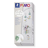 FIMO Accessory set "Jewellery blanks" in a cardboard box contains 2 ear hooks, 2 eye pins, 10 metal tubes, 1 square tub ring, 5-row necklace