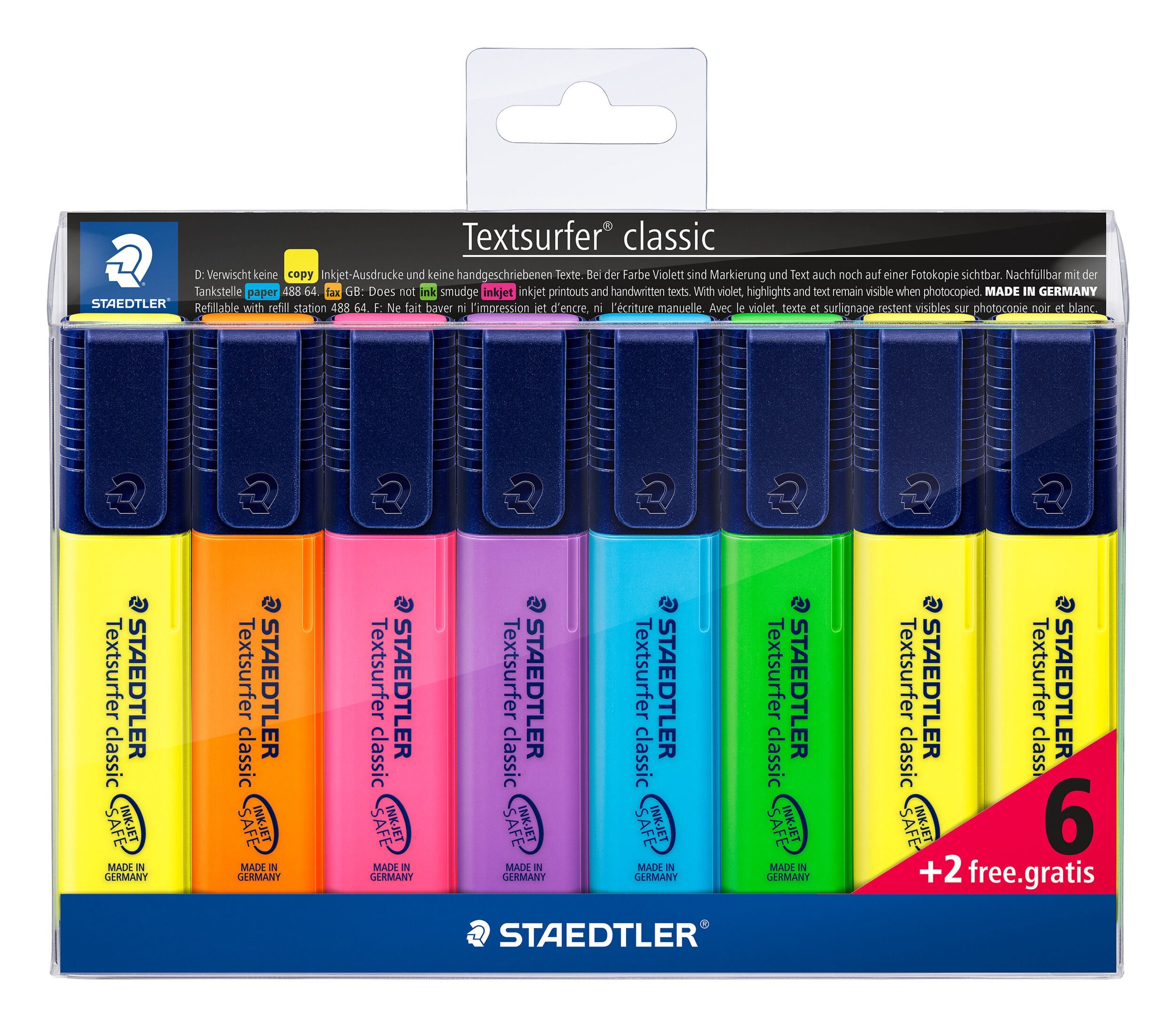 STAEDTLER® Radierer 3er Set neon pink orange grün 526F C35 NEU&OVP 