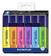 Carton box containing 6 Textsurfer classic in assorted colours