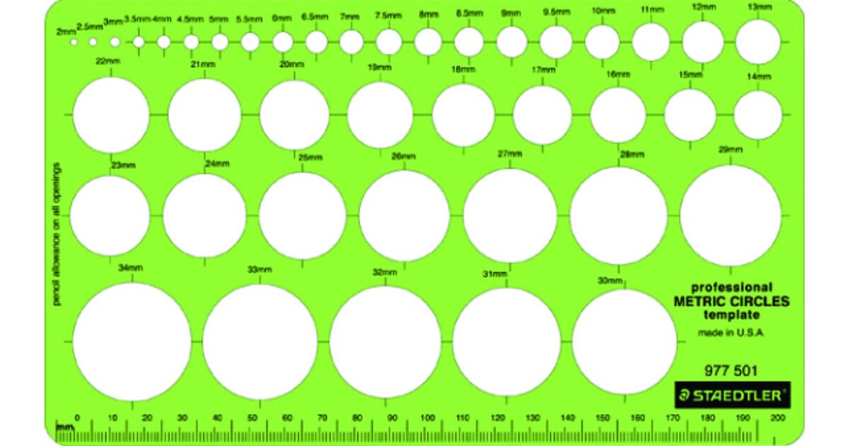 STAEDTLER® 977 5 - Template metric | STAEDTLER