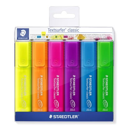 Wallet containing 6 Textsurfer classic in assorted colours