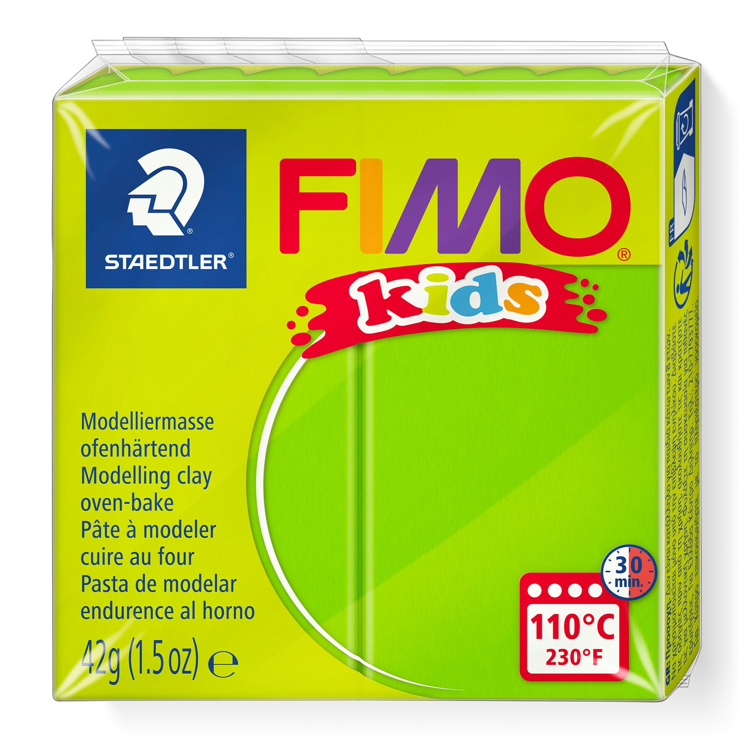 42g Staedtler Fimo Kids Modelliermasse weiß ofenhärtend Knetmasse Kreativspiel 