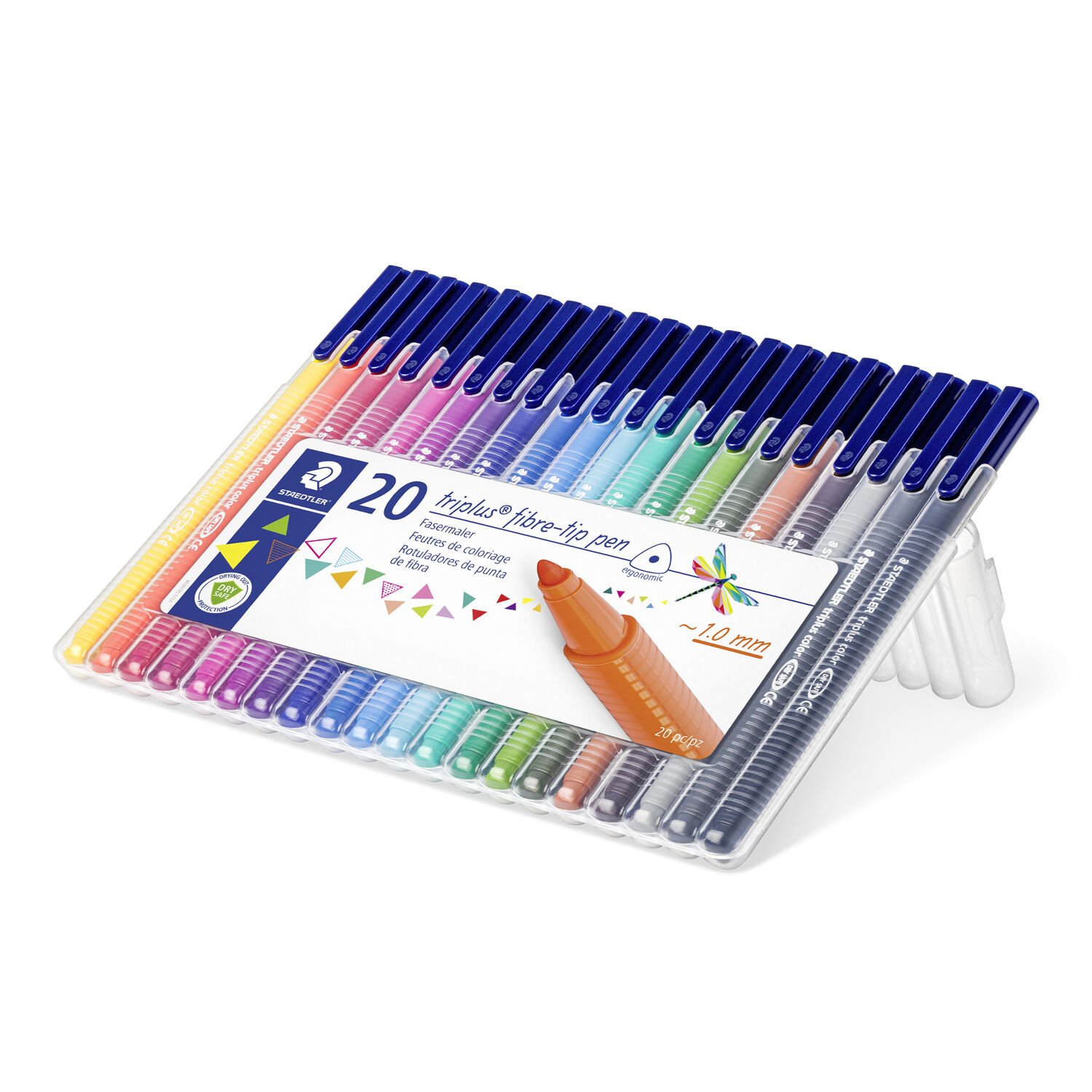 Staedtler Triplus Fineliner Pen - Assorted Colors, Set of 20