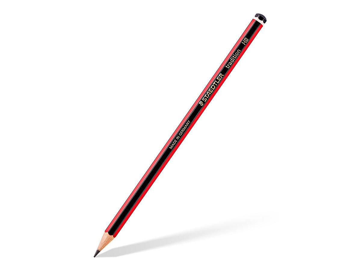 STAEDTLER Crayon Papier Tradition 110 Hexagonal Laqué Noir Rouge HB x 12 -  Crayon & porte-mine - LDLC