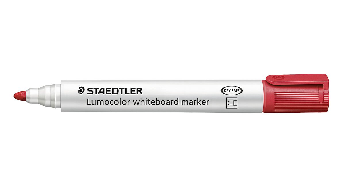 Staedtler Lumocolor Whiteboard Marker, Wide Bullet Tip, Box of 4 Assorted  Colors (Red, Blue, Green, Black), 351 WP4