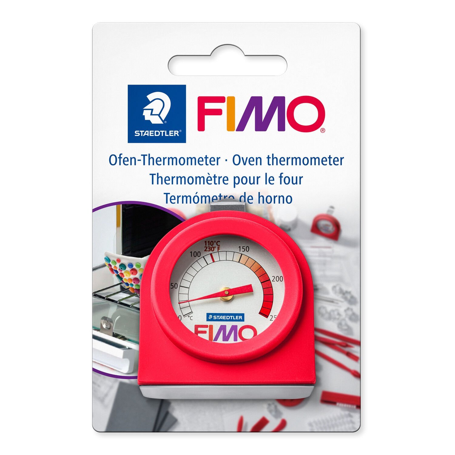 Blistercard containing 1 Oven thermometer