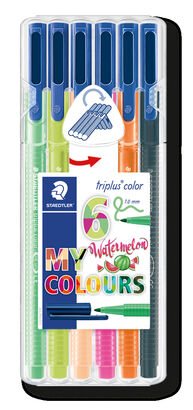 STAEDTLER box containing 6 triplus color in assorted colours, Watermelon