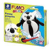 Set "penguin" containing 2 blocks à 42 g (white, black), modelling stick, tattoo sheet