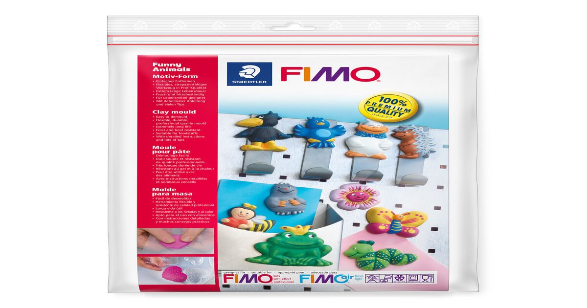 ""lustige Tiere"" FIMO accessoires Motiv-Form 