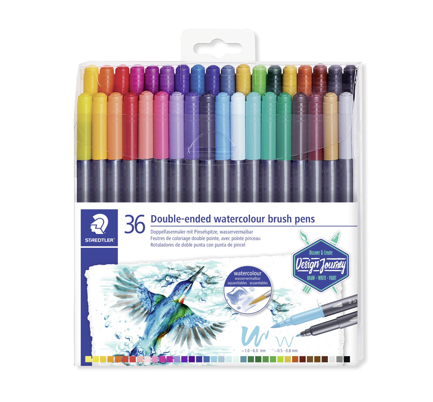 STAEDTLER® 3001 Double-ended watercolour brush pen – Flowers